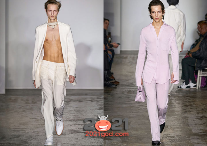 Модные белые костюмы - мужская мода осень-зима 2020-2021