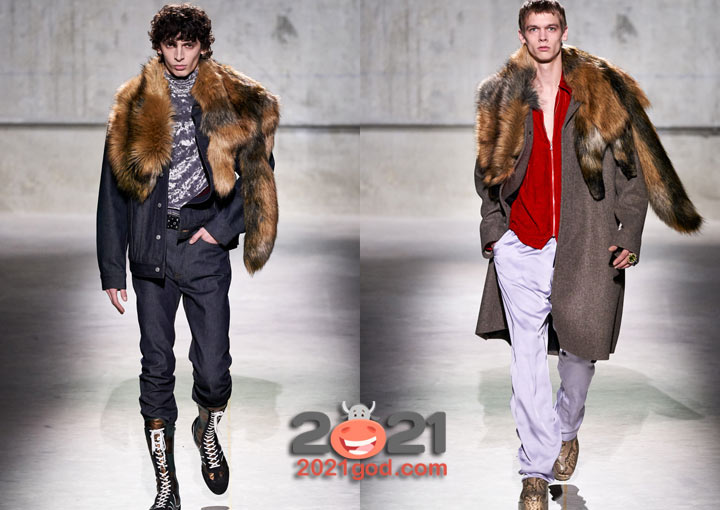 Модные меховые воротники - мужская мода осень-зима 2020-2021