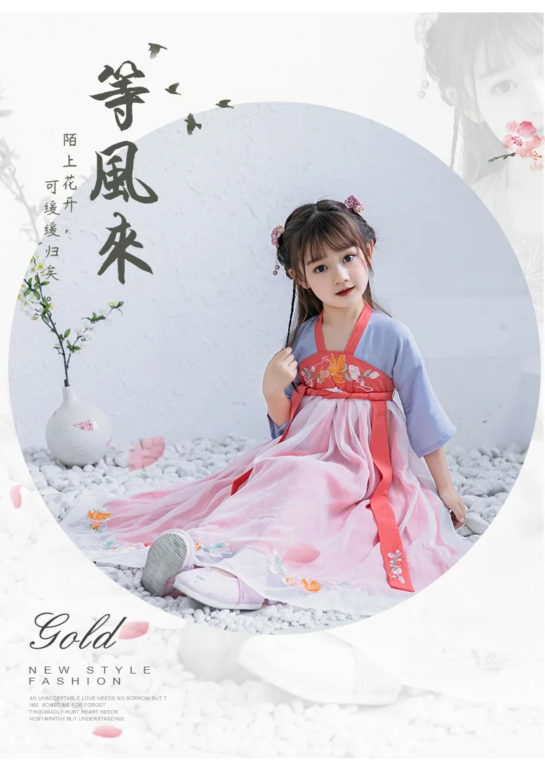 Chinese Style Clothing Floral Embroidery 2019 Girl Dress Long Sleeve Teen Kids Maxi Dresses For Girls Patchwork Autumn Clothes (2)