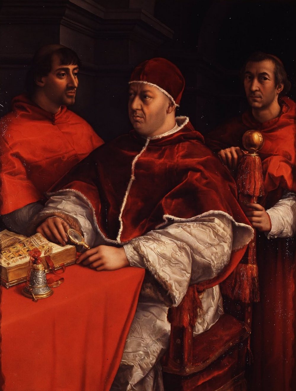 Папа Лев Х - Рафаэль Санти (1518—1519, Галерея Уффици, Флоренция)