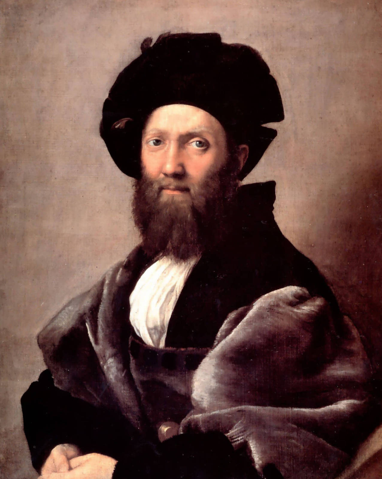 Портрет Бальдассаре Кастильоне - Рафаэль Санти (1514—1515, Лувр, Париж)
