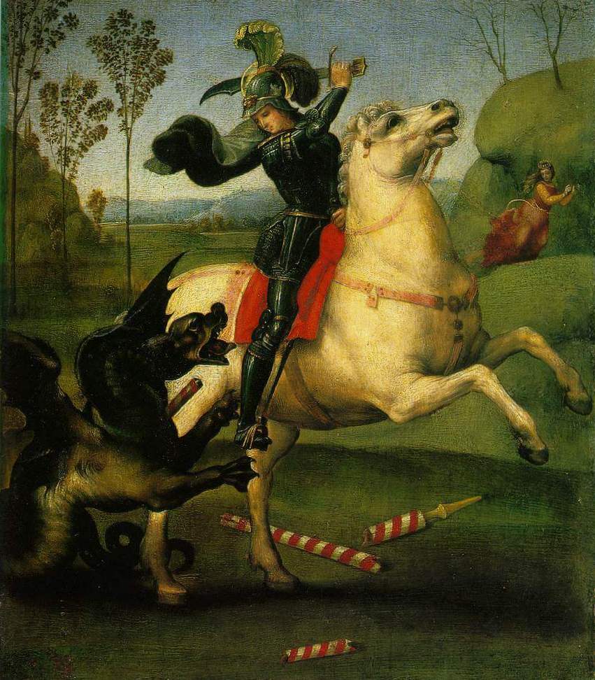 Святой Георгий - Рафаэль Санти (1503, Лувр, Париж)