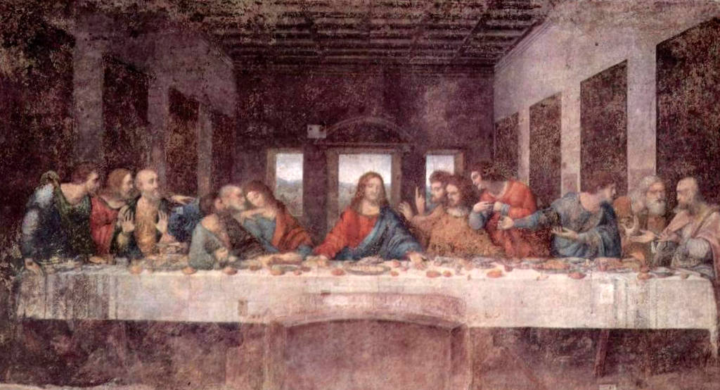Тайная вечеря - Леонардо да Винчи (1495, Санта-Мария делле Грацие)