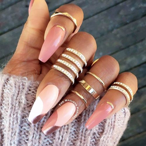 Beautiful Nude Colored Shellac Nails Picture 1