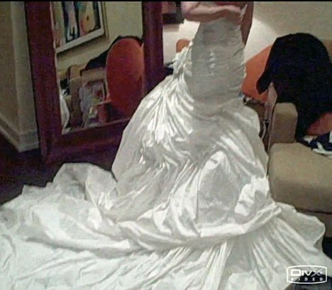 Extravagant: Another image captures the gown