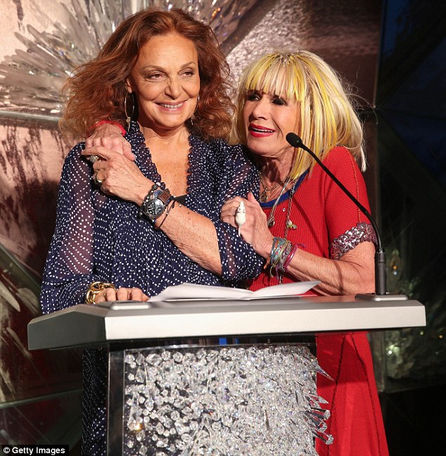 VIPs: Diane von Furstenberg, left, is the CFDA president, as Betsey Johnson, right, is set to receive the 2015 The Geoffrey Beene Lifetime Achievement Award