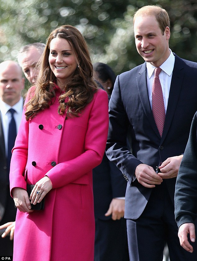 Kate with William on her last public appearance, a visit to the Stephen Lawrence centre in London last month