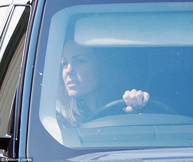 The Duchess of Cambridge (pictured yesterday) popped into Buckingham Palace again this morning, suggesting that her baby isn’t about to make an imminent appearance 