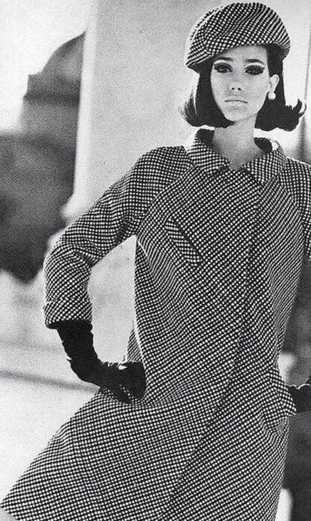 Пальто с принтом Бордер тартан, 60-е года прошлого века