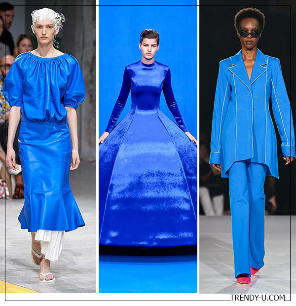 Одежда цвета Classic Blue: образы от Marni, Balenciaga и Pyer Moss 2020