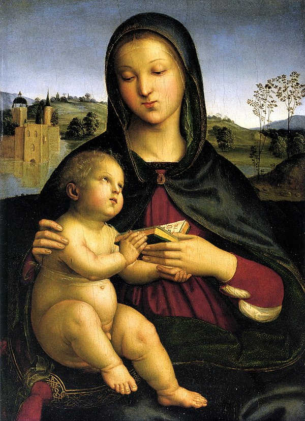 600px Raphael Madonna and Child with Book