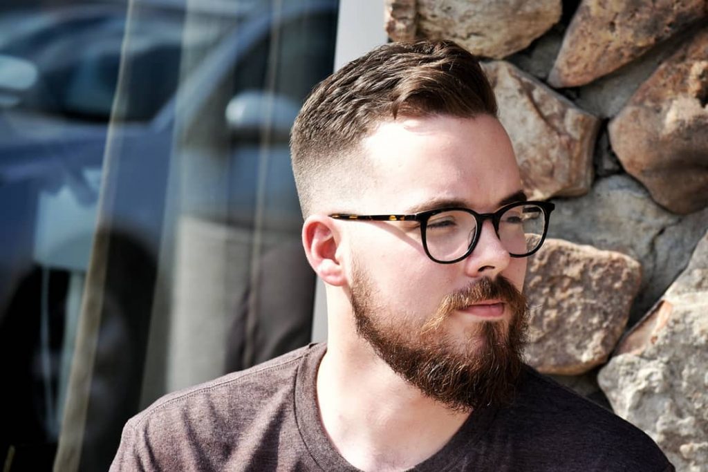 Classic fade haircuts for men with beards