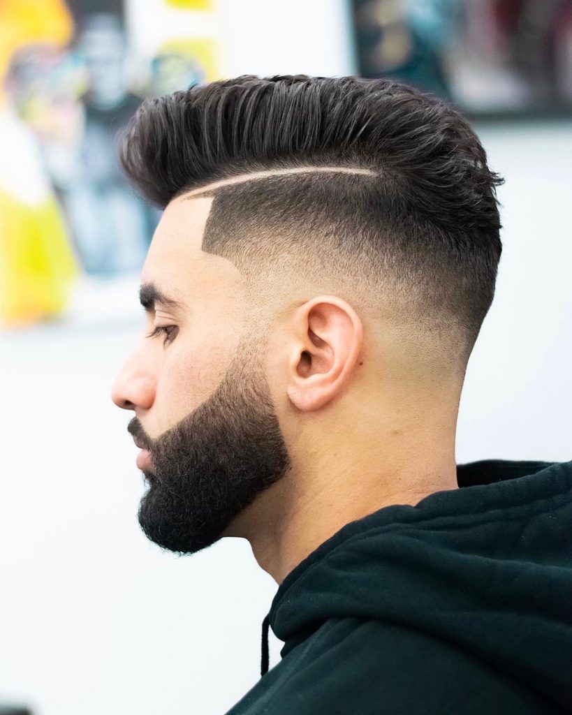 side part haircuts for men with beards
