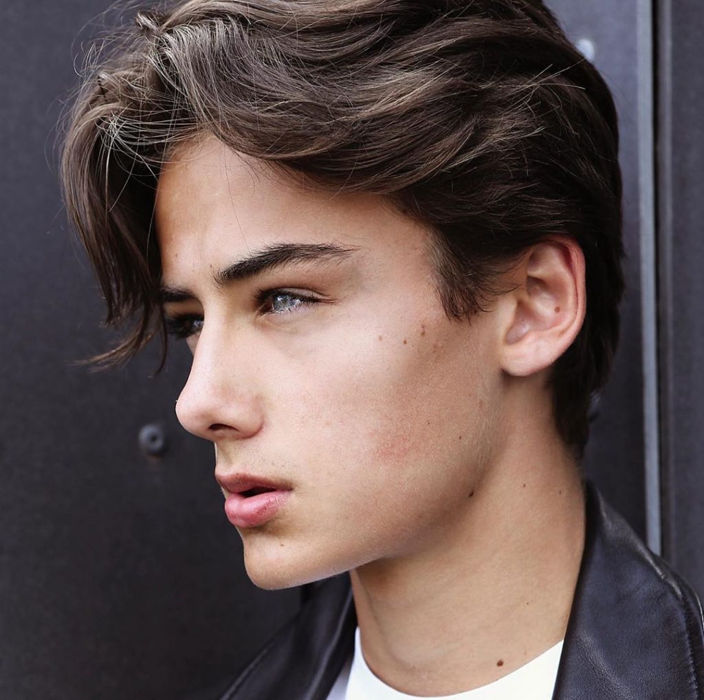 Medium length hairstyles for young men William Franklin Miller