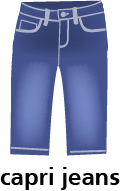 illustration of a pair of Capri jeans