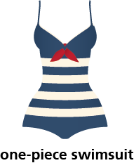 illustration of a one-piece swimsuit
