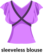 illustration of a sleeveless blouse