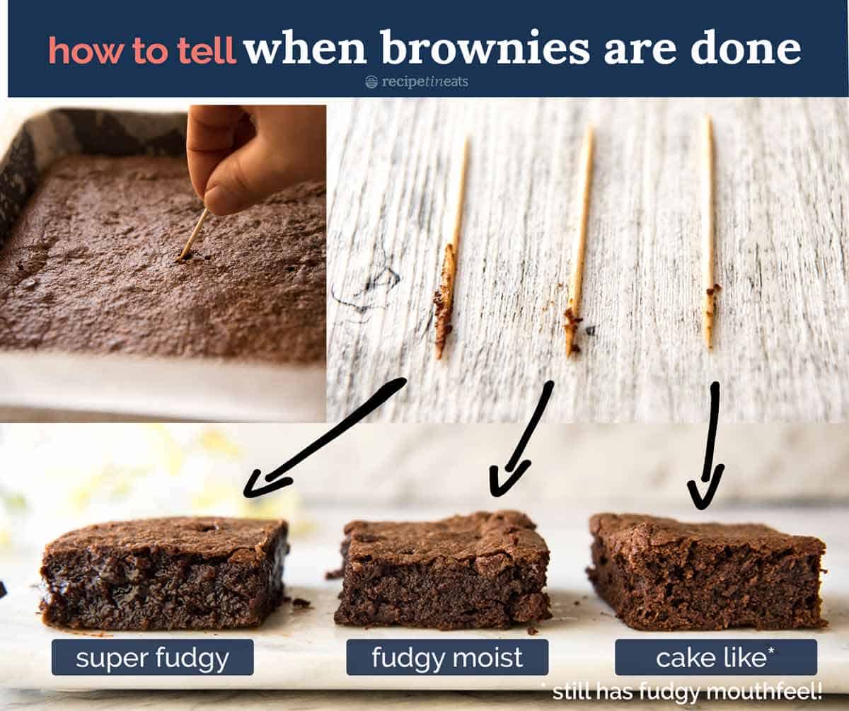 How to tell when brownies are done - toothpick test