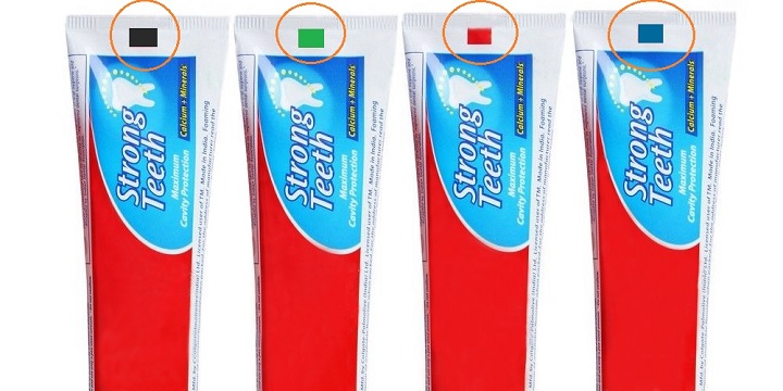 Что означают полоски на тюбиках зубной пасты 